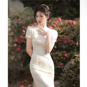 White Qipao US size 8